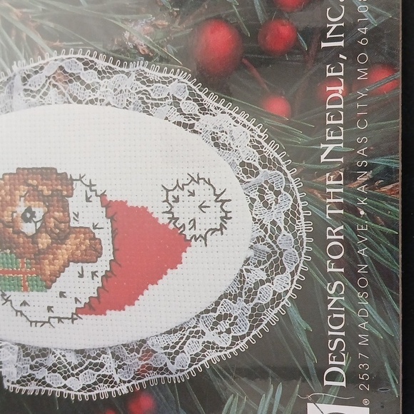 VTG Designs for the Needle Christmas Ornament Cross Stitch Kit 1248 Puppy Dog - Picture 3 of 8